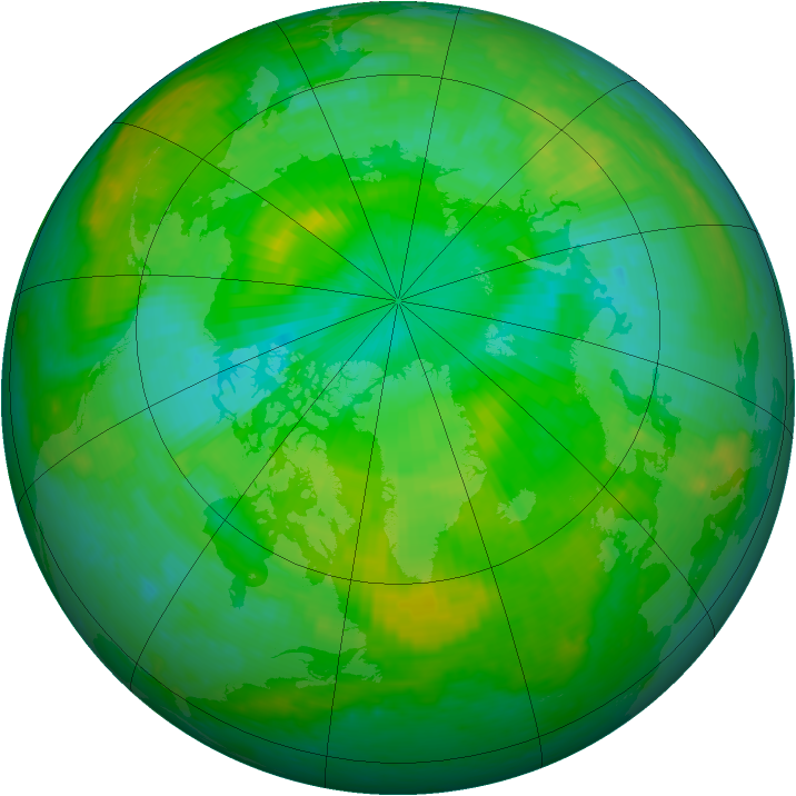 Arctic ozone map for 21 July 2001